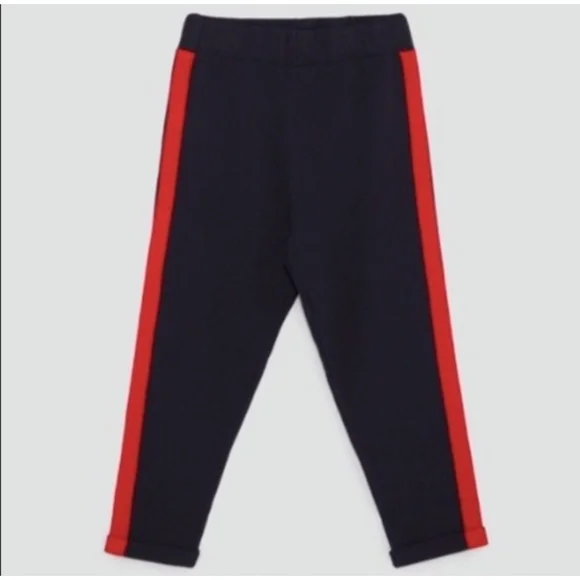 ZARA // cropped straight leg elastic waist side stripe knit pants - Picture 9 of 9